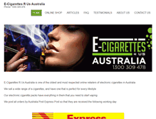 Tablet Screenshot of ecigarettesrus.com.au